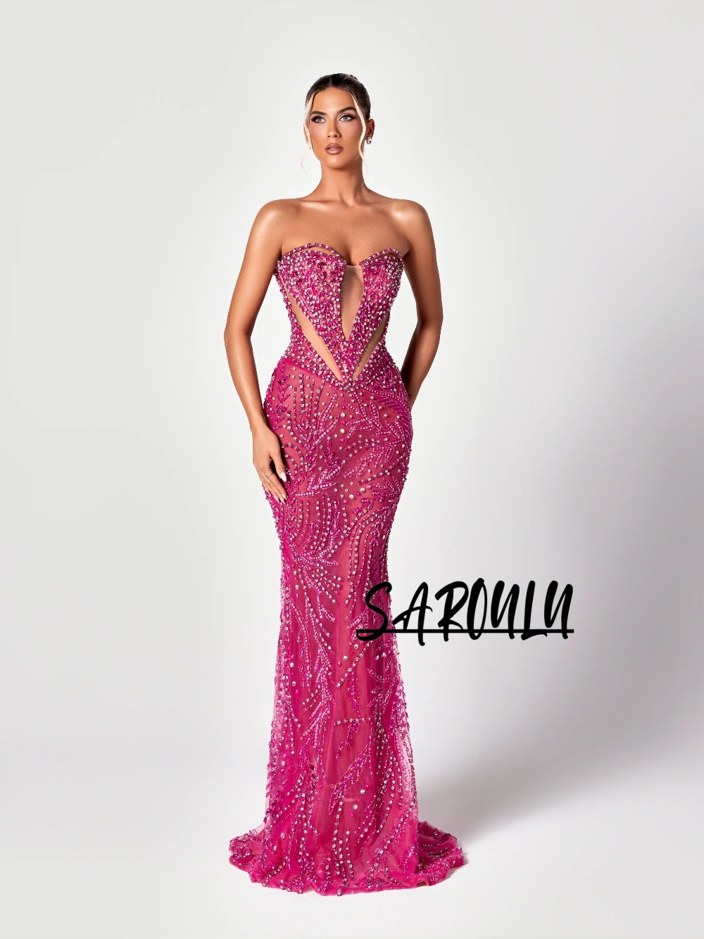 Formal Gala Wear Women - Милое вечернее платье цвета фуксии с