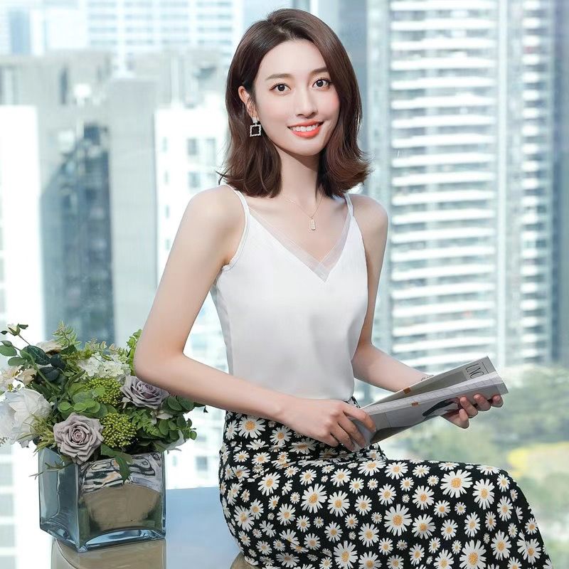 Women Formal Office Wear Tops - Новый стильный блейзер-камизол из ледяного шелка