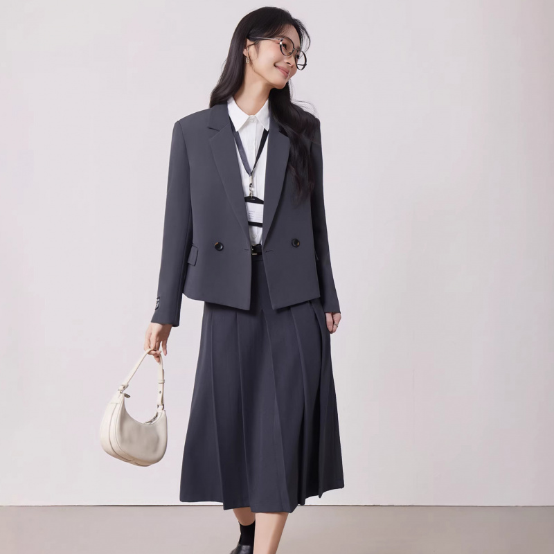 Women'S Formal Wear Petite - Серый женский костюм для весны и