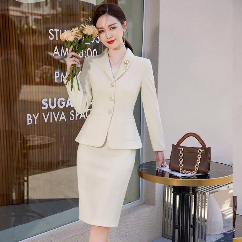 Women Formal Wear Stitching - Высококачественная ткань в стиле OL, классические