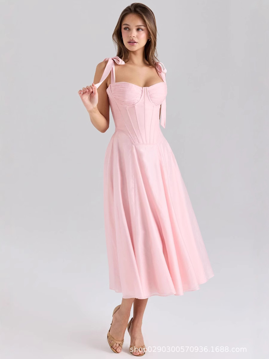 Women'S Holiday Formal Wear - Сексуальное розовое женское платье для выпускного