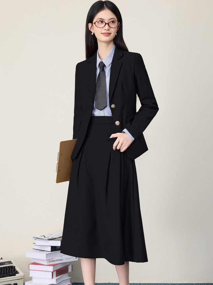Women'S Formal Wear Petite - Черный костюм с юбкой для женщин,