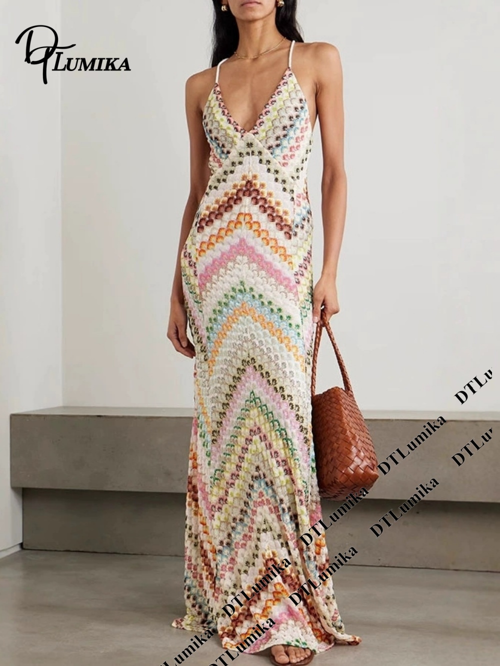 Women'S Formal Resort Wear - Пляжное макси-платье DTLumika с богемным принтом,
