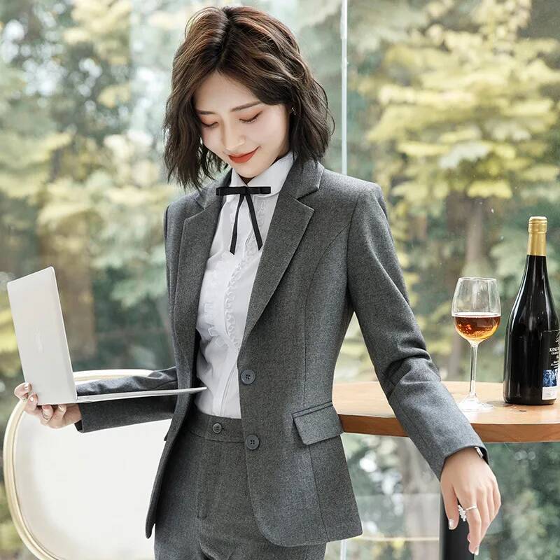 Новинка, серые формальные пидж – обзор и цена Women Formal Office Wear Tops
