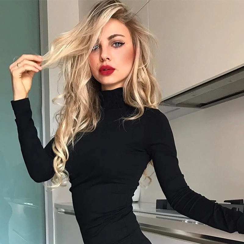 Женский боди с высоким воротни – обзор и цена Turtleneck Bodysuit Office