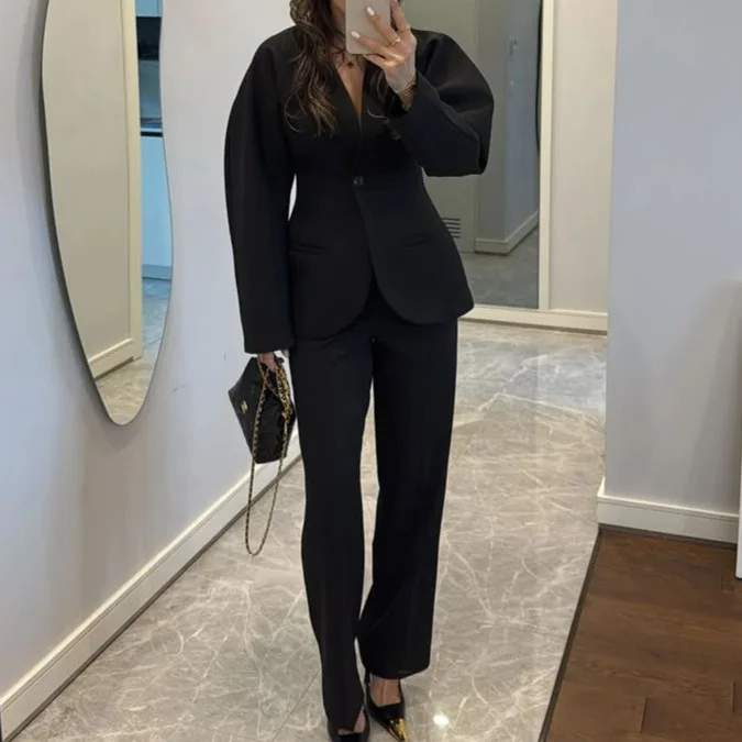 Новый женский черный брючный к – обзор и цена Women Formal Wear With Tie