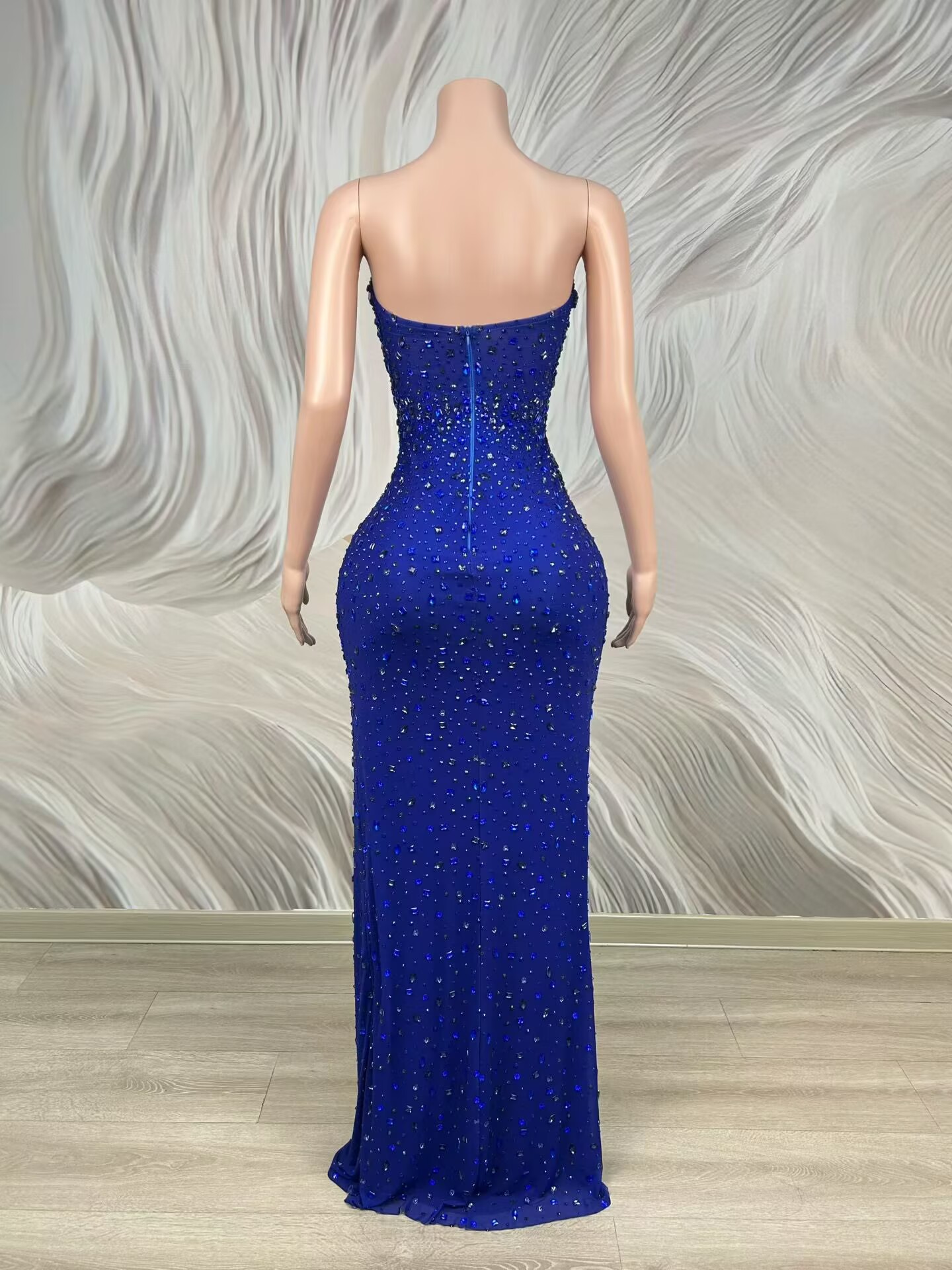 Блестящее синее вечернее плать – обзор и цена Formal Gala Wear Women