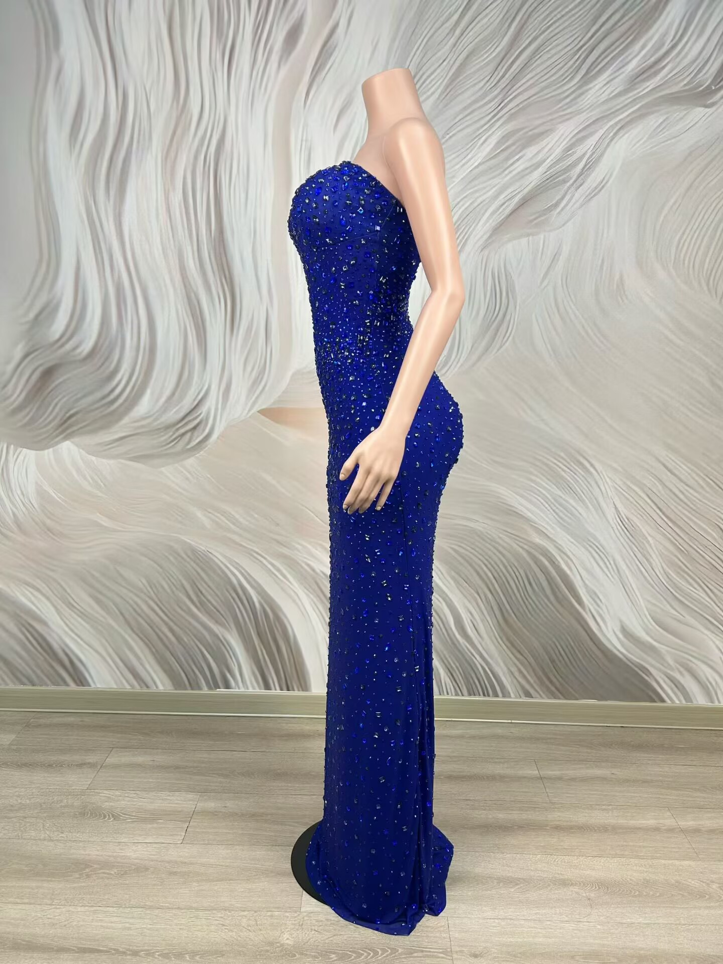 Блестящее синее вечернее плать – обзор и цена Formal Gala Wear Women